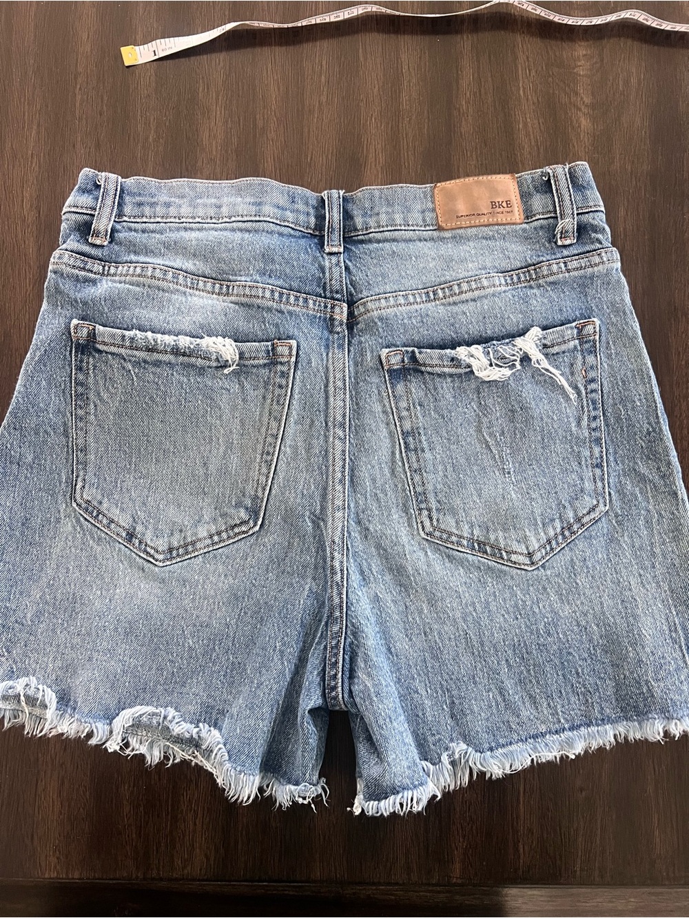 BKE Light Wash Distressed Denim Cutoff Shorts - Picture 5 of 6